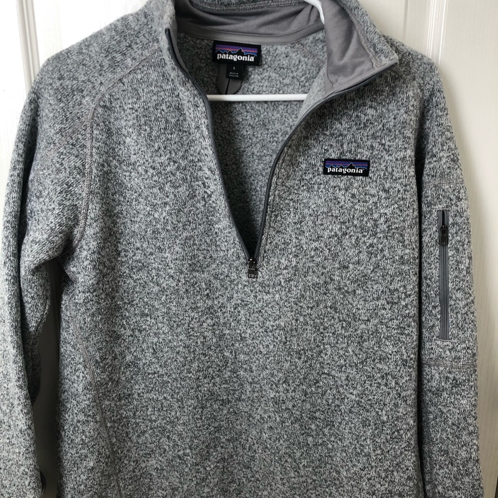 heather grey patagonia quarter zip